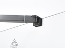 PARAVAN DUS  WALK IN GRAPHITE 600x2000 MM,PROFIL GUN METAL, STICLA SECURIZATA 8 MM,  NANOGLASS