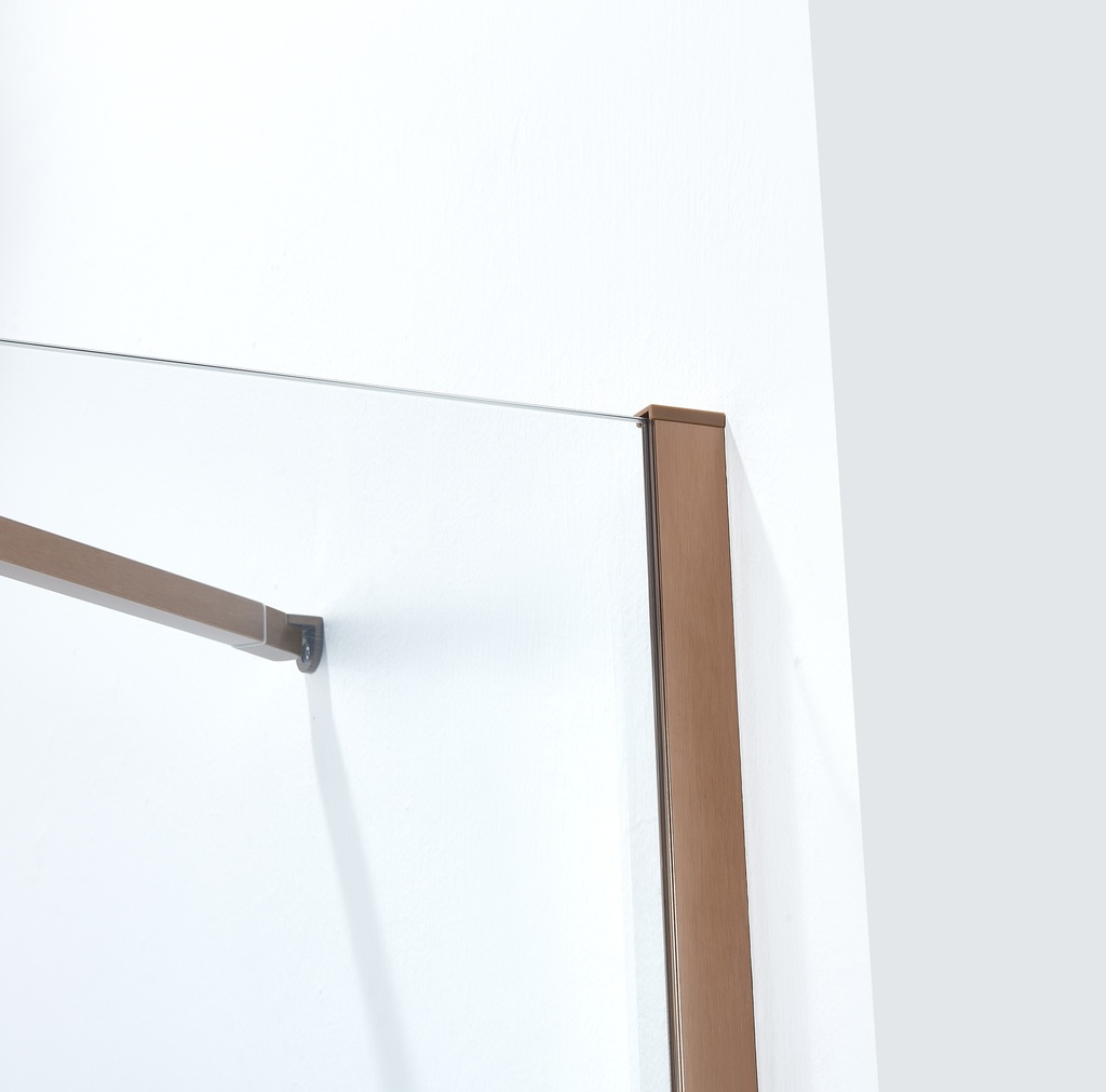 PARAVAN DUS WALK IN HELIOS 700x2000 MM,PROFIL CUPRU, STICLA SECURIZATA 8 MM,  NANOGLASS