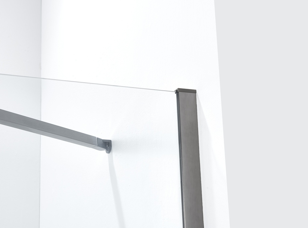 PARAVAN DUS WALK IN GRAPHITE 700x2000 MM,PROFIL GUN METAL, STICLA SECURIZATA 8 MM,  NANOGLASS