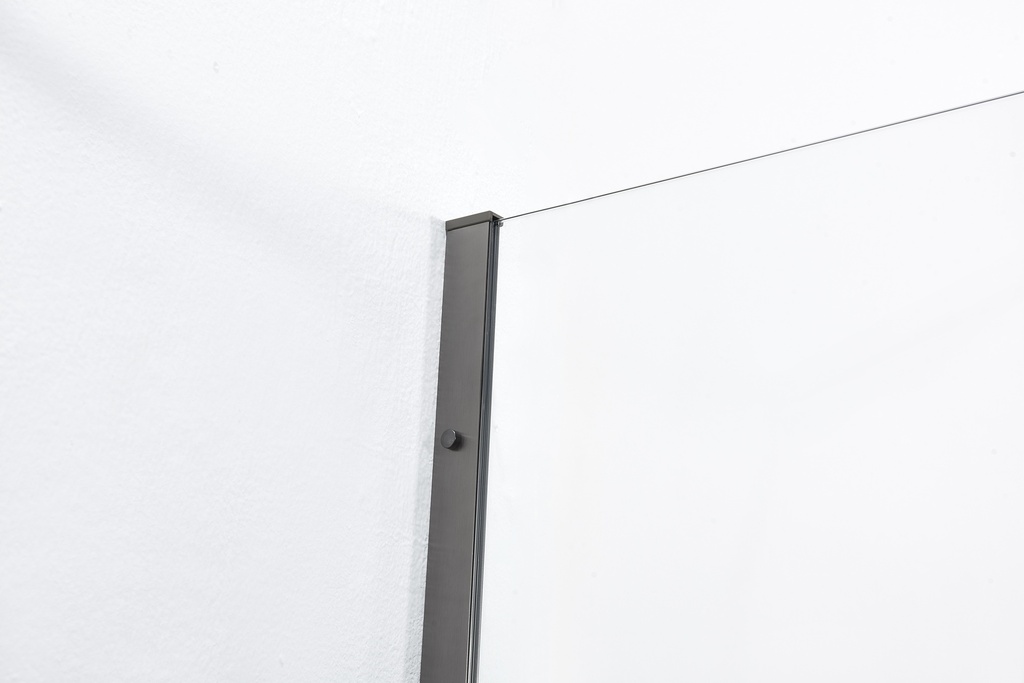 PARAVAN DUS WALK IN GRAPHITE 700x2000 MM,PROFIL GUN METAL, STICLA SECURIZATA 8 MM,  NANOGLASS
