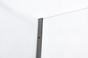 PARAVAN DUS WALK IN GRAPHITE 700x2000 MM,PROFIL GUN METAL, STICLA SECURIZATA 8 MM,  NANOGLASS