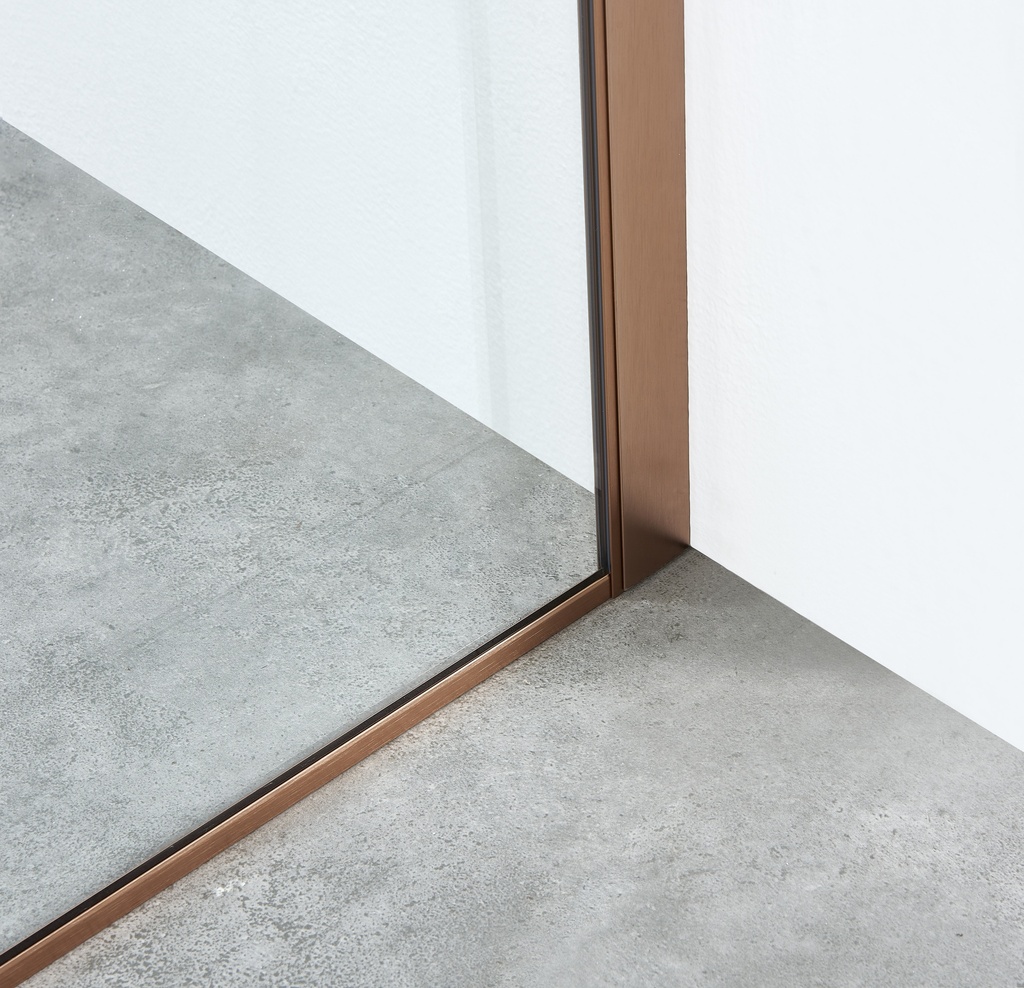 PARAVAN DUS WALK IN HELIOS 800x2000 MM, PROFIL CUPRU, STICLA SECURIZATA 8 MM,  NANOGLASS