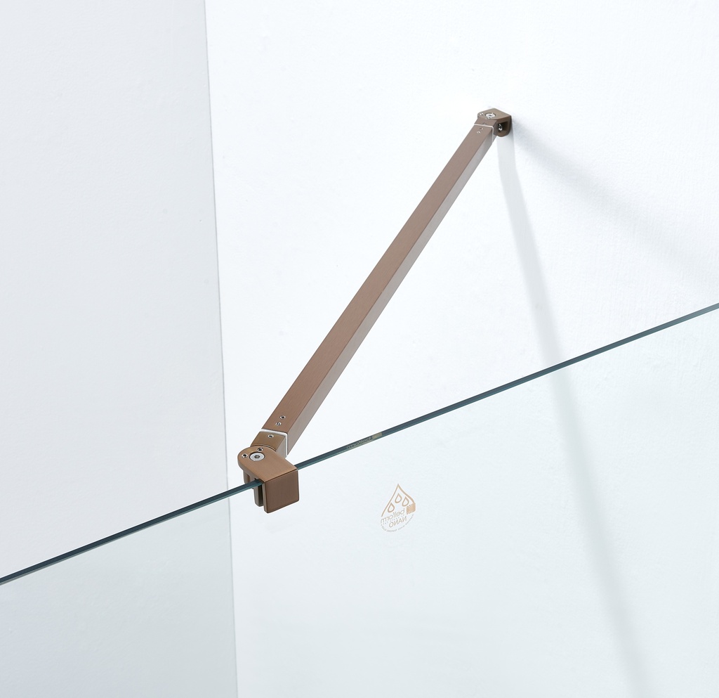 PARAVAN DUS WALK IN HELIOS 800x2000 MM, PROFIL CUPRU, STICLA SECURIZATA 8 MM,  NANOGLASS