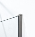 PARAVAN DUS WALK IN GRAPHITE 800x2000 MM, PROFIL GUN METAL, STICLA SECURIZATA 8 MM,  NANOGLASS