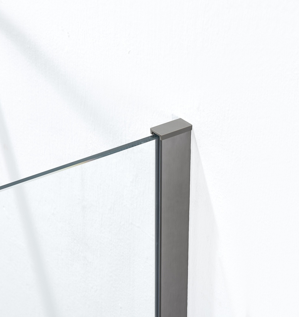 PARAVAN DUS WALK IN GRAPHITE 900x2000 MM, PROFIL GUN METAL, STICLA SECURIZATA 8 MM,  NANOGLASS