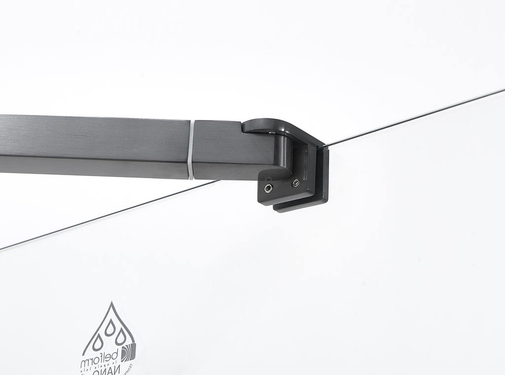 PARAVAN DUS WALK IN GRAPHITE 900x2000 MM, PROFIL GUN METAL, STICLA SECURIZATA 8 MM,  NANOGLASS