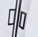 PARAVAN DUS INFINITY 90X90X185 CM,PATRAT,PROFIL NEGRU MAT, 2 USI CULISANTE,GEAM  5MM,NANOGLASS