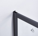 PARAVAN DUS INFINITY 90X90X185 CM,PATRAT,PROFIL NEGRU MAT, 2 USI CULISANTE,GEAM  5MM,NANOGLASS