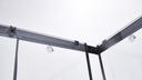 PARAVAN DUS INFINITY 90X90X185 CM,PATRAT,PROFIL NEGRU MAT, 2 USI CULISANTE,GEAM  5MM,NANOGLASS