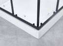 PARAVAN DUS INFINITY 80X80X185 CM,PATRAT,PROFIL NEGRU MAT, 2 USI CULISANTE,GEAM  5MM,NANOGLASS