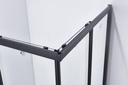 PARAVAN DUS INFINITY 80X80X185 CM,PATRAT,PROFIL NEGRU MAT, 2 USI CULISANTE,GEAM  5MM,NANOGLASS