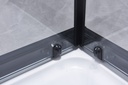 PARAVAN DUS INFINITY 80X80X185 CM,PATRAT,PROFIL NEGRU MAT, 2 USI CULISANTE,GEAM  5MM,NANOGLASS