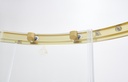 PARAVAN DUS FORTUNA 90X90X185 CM,SEMIROTUND,PROFIL AURIU, 2 USI CULISANTE,GEAM  5MM,NANOGLASS