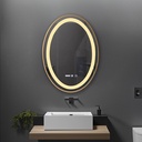 OGLINDA BAIE FORTUNA ILUM LED 3 CULORI 50X70 CM RAMA AURIE FUNCTIE DEZAB INTRERUP.