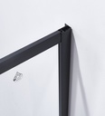 PARAVAN DUS INFINITY 80X80X185 CM,SEMIROTUND,PROFIL NEGRU MAT,2 USI CULISANTE,GEAM 5MM,NANOGLASS