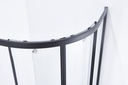 PARAVAN DUS INFINITY 80X80X185 CM,SEMIROTUND,PROFIL NEGRU MAT,2 USI CULISANTE,GEAM 5MM,NANOGLASS