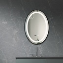 OGLINDA BAIE INFINITY ILUM LED 3 CULORI 50X70 CM  RAMA ALUMINIU NEAGRA FUNCTIE DEZABURIRE