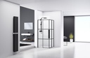 PARAVAN DUS 80X80X200 PATRAT PROFIL NEGRU MAT 2 USI CULISANTE GEAM 6 MM (DUNGI NEGRE)