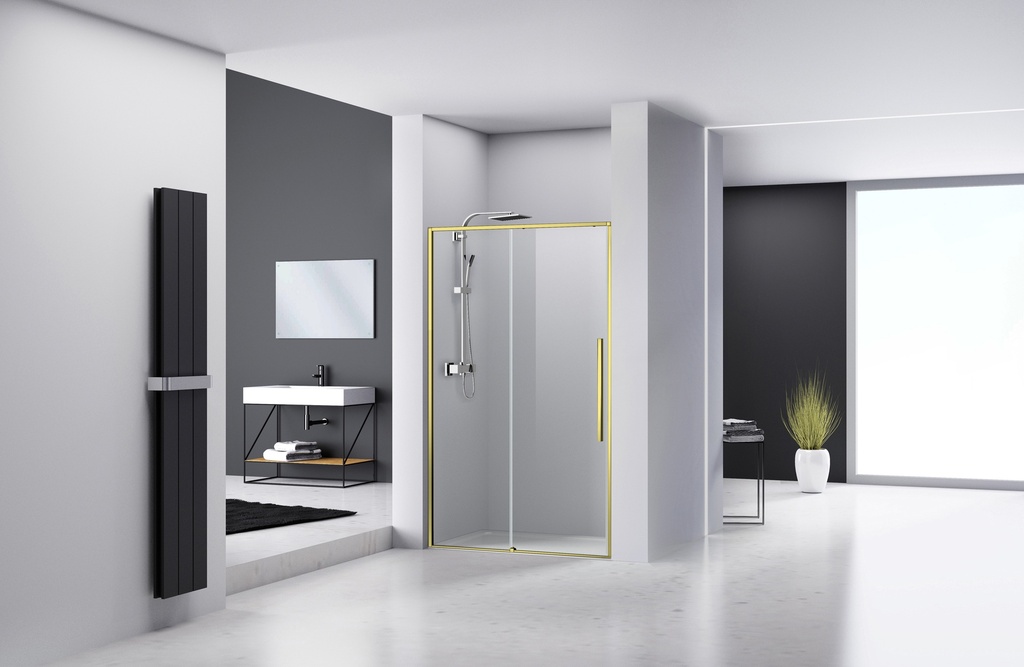 PARAVAN DUS FORTUNA PENTRU MONTAJ IN NISA 1200X1950X6MMPROFIL AURIUUSA CULIS GEAM 6 MM