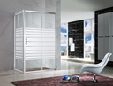 PARAVAN DUS GRID 120X80 DREPTUNGHIULAR PROFIL CROMAT CULISARE