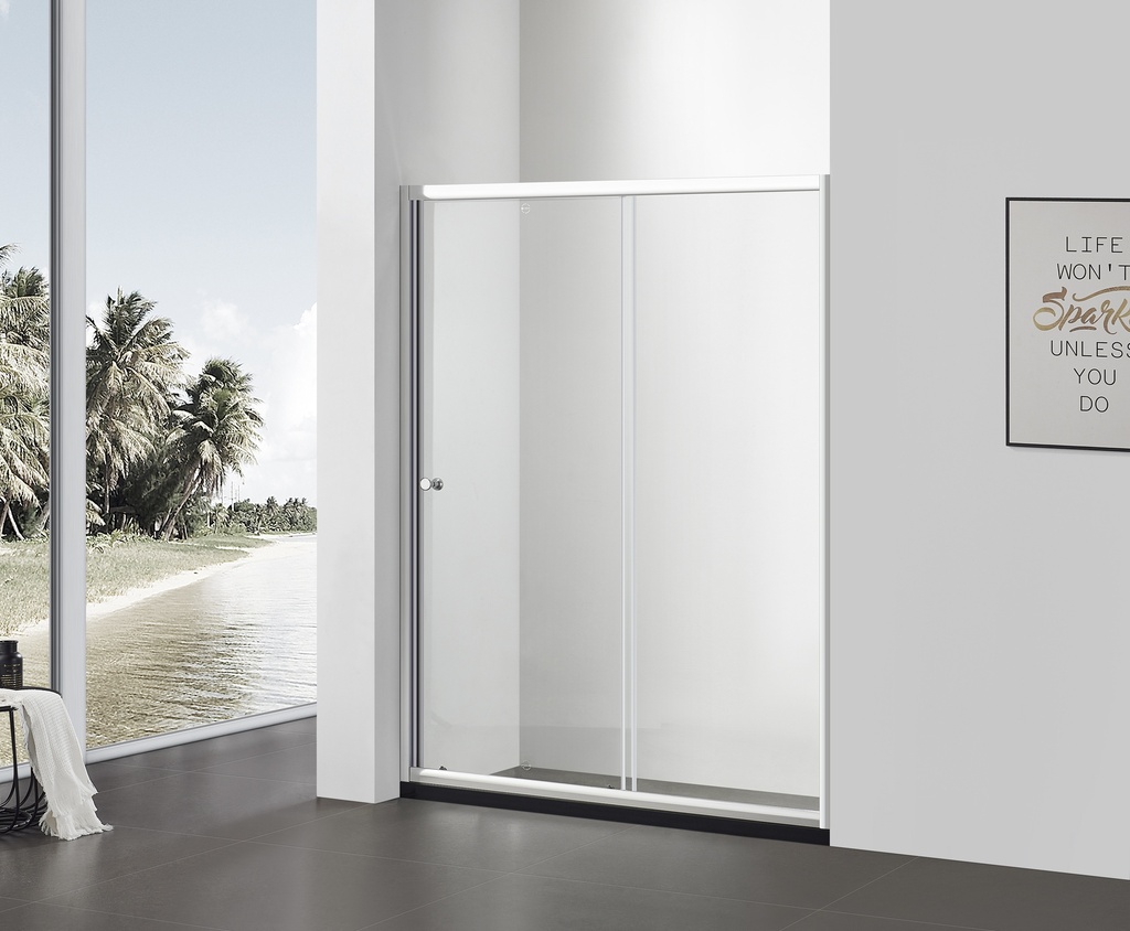 PARAVAN DUS PENTRU MONTAJ IN NISA 1400X1850X6MMPROFIL ALUMINU USA CULISANTA