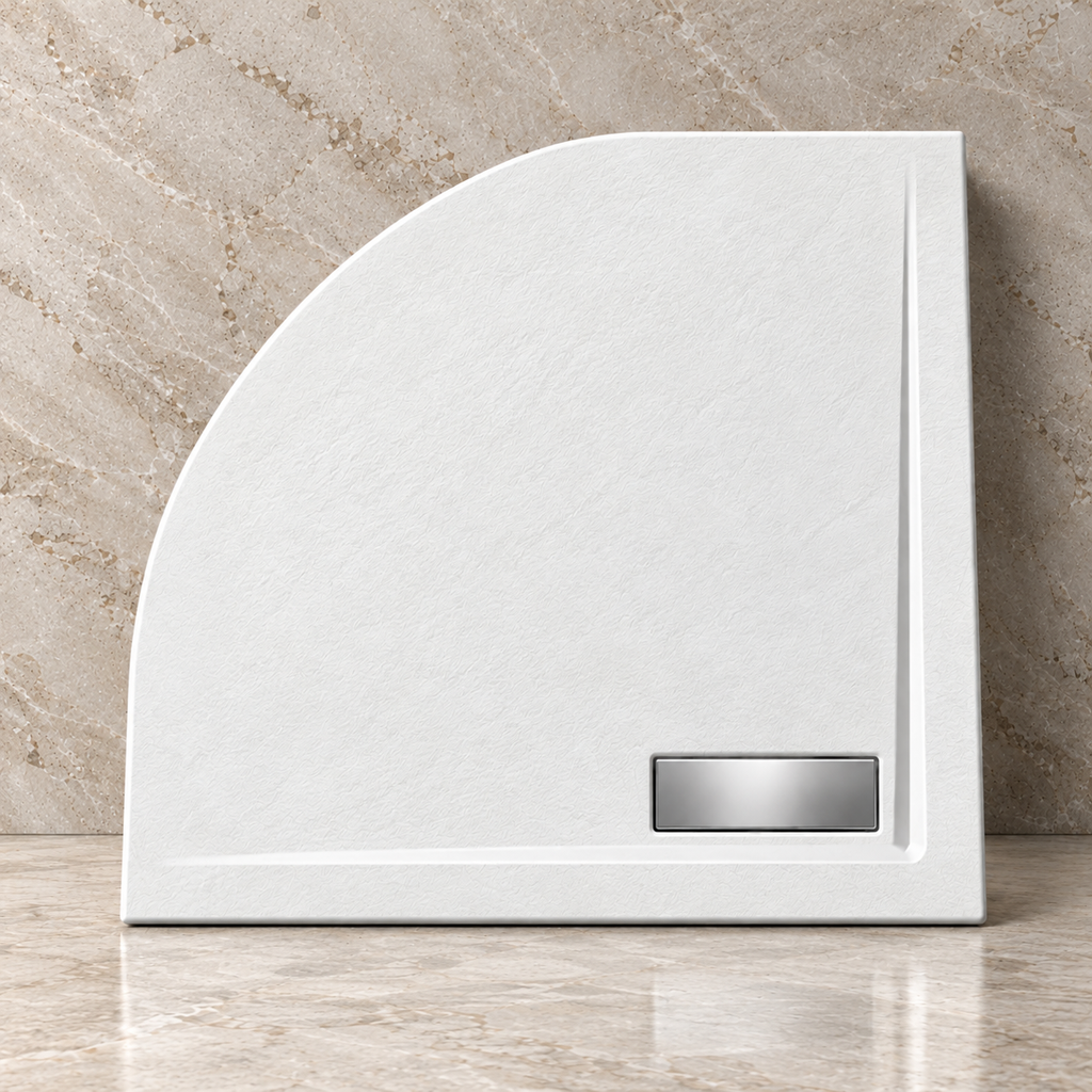 CADITA SLIM CELESTA WHITE SEMIROTUNDA 80x80 CM