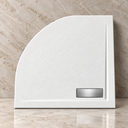 CADITA SLIM CELESTA WHITE SEMIROTUNDA 90X90 CM