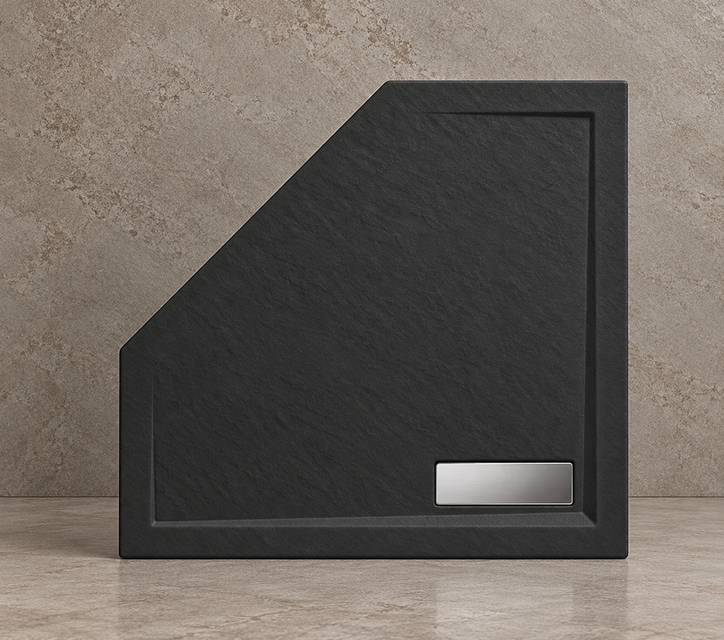 CADITA SLIM CELESTA BLACK PENTAGONALA 80X80 CM