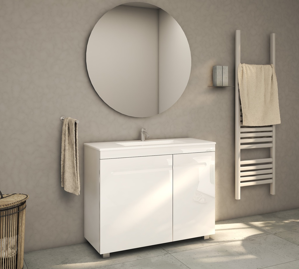 MOBILIER DE BAIE CU USI ATLANTIS 1000mm 8681 BRILIANT WHITE