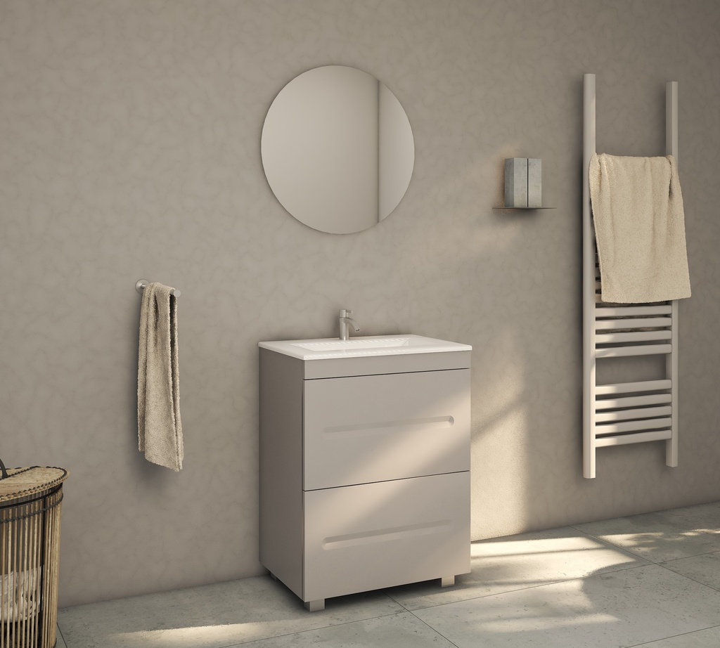 MOBILIER DE BAIE CU SERTARE ATLANTIS 600mm 0171 SLATE GREY