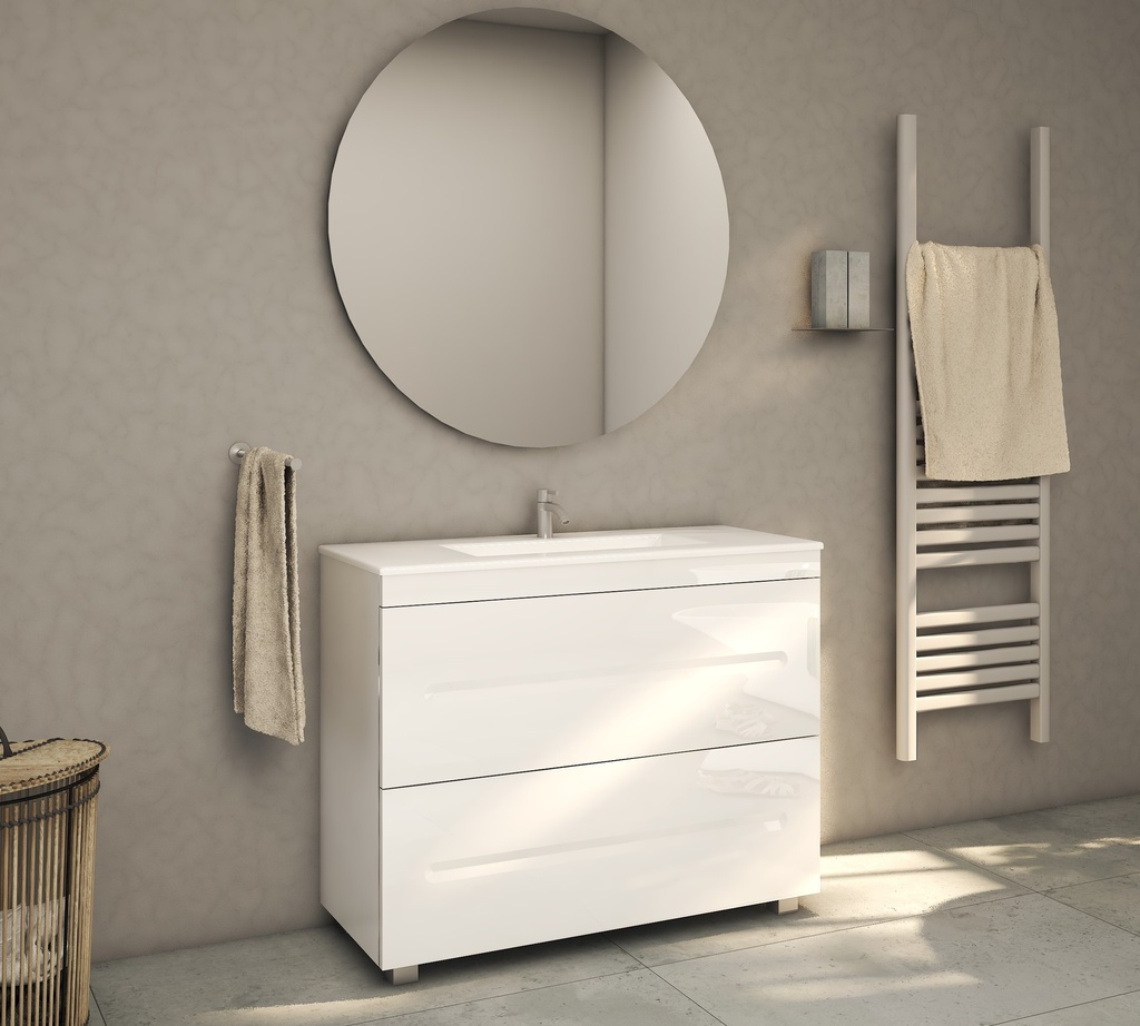 MOBILIER DE BAIE CU SERTARE ATLANTIS 1000mm 8681 BRILIANT WHITE