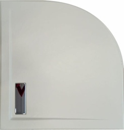 [27CD8021] CADITA SLIM CELESTA WHITE SEMIROTUNDA 80x80 CM