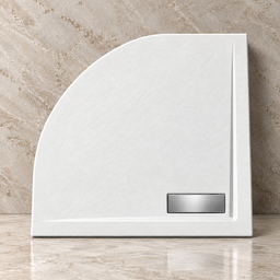 [27CD8021] CADITA SLIM CELESTA WHITE SEMIROTUNDA 80x80 CM