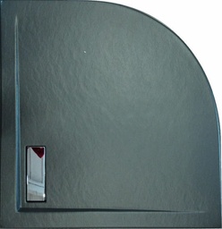 [27CD9041] CADITA SLIM CELESTA BLACK SEMIROTUNDA 90X90 CM