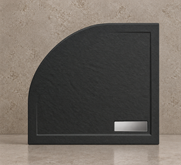 [27CD9041] CADITA SLIM CELESTA BLACK SEMIROTUNDA 90X90 CM