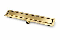 [27RG2060] RIGOLA DUS REVERSIBILA FORTUNA,OTEL INOXIDABIL 1.2 MM,DEBIT HIGH FLOW 50 L/MIN,60 CM,GOLDEN BRUSH